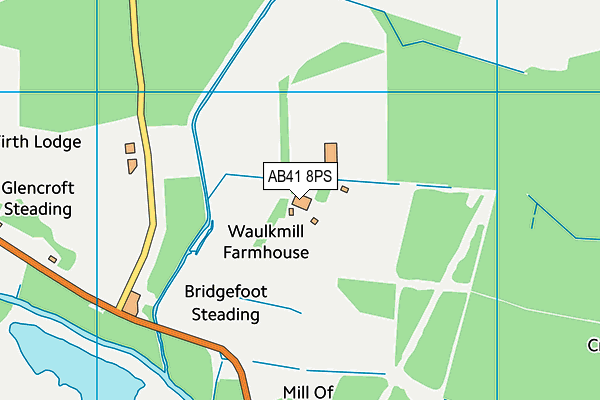 AB41 8PS map - OS VectorMap District (Ordnance Survey)