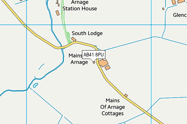 AB41 8PU map - OS VectorMap District (Ordnance Survey)