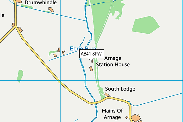 AB41 8PW map - OS VectorMap District (Ordnance Survey)