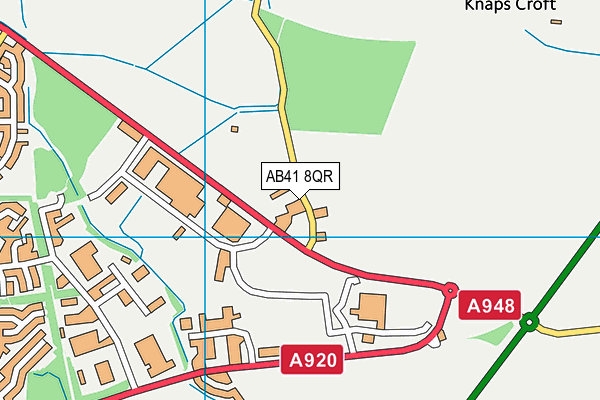 AB41 8QR map - OS VectorMap District (Ordnance Survey)