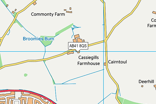 AB41 8QS map - OS VectorMap District (Ordnance Survey)