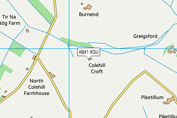 AB41 8QU map - OS VectorMap District (Ordnance Survey)