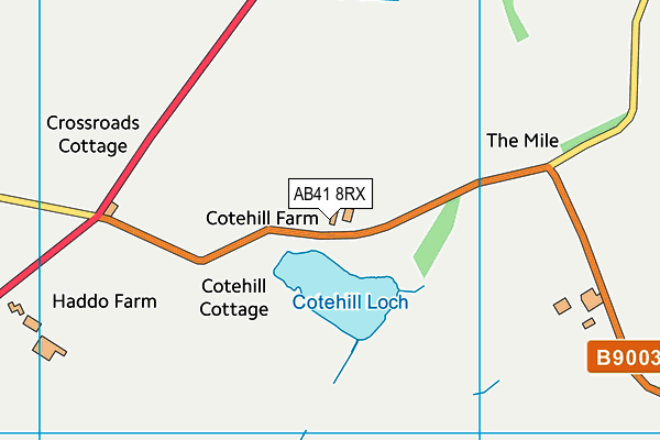 AB41 8RX map - OS VectorMap District (Ordnance Survey)