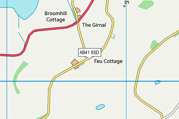 AB41 8SD map - OS VectorMap District (Ordnance Survey)