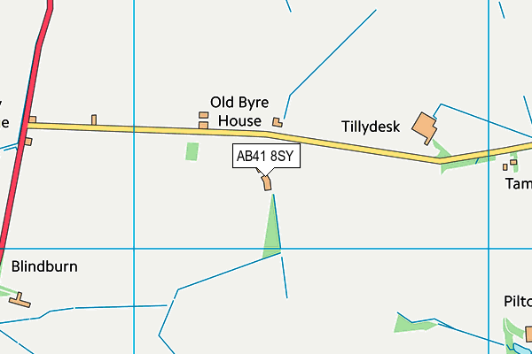 AB41 8SY map - OS VectorMap District (Ordnance Survey)