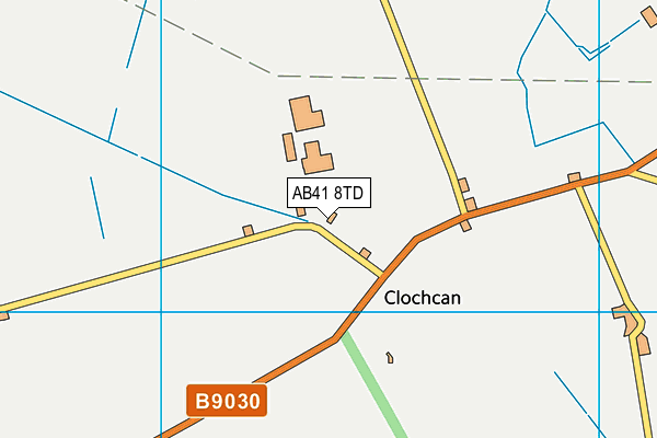 AB41 8TD map - OS VectorMap District (Ordnance Survey)