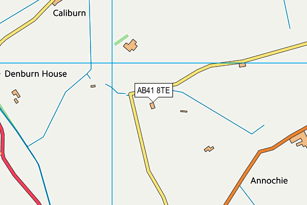 AB41 8TE map - OS VectorMap District (Ordnance Survey)