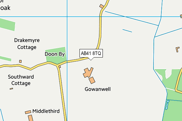 AB41 8TQ map - OS VectorMap District (Ordnance Survey)