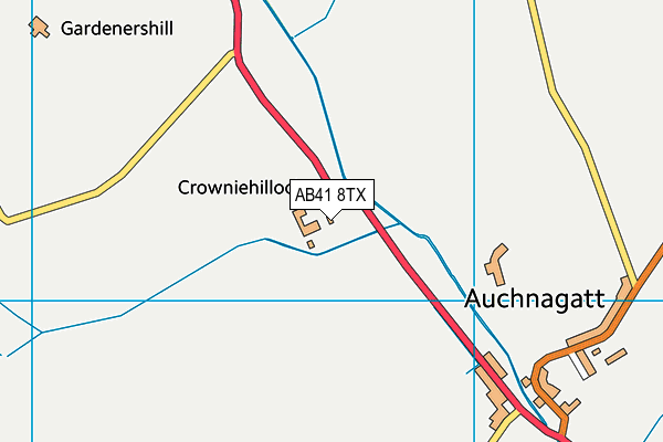 AB41 8TX map - OS VectorMap District (Ordnance Survey)