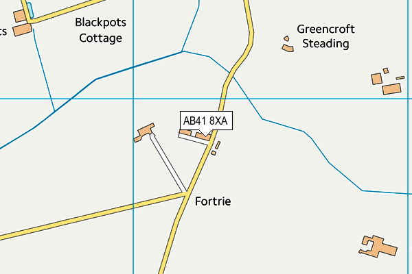 AB41 8XA map - OS VectorMap District (Ordnance Survey)