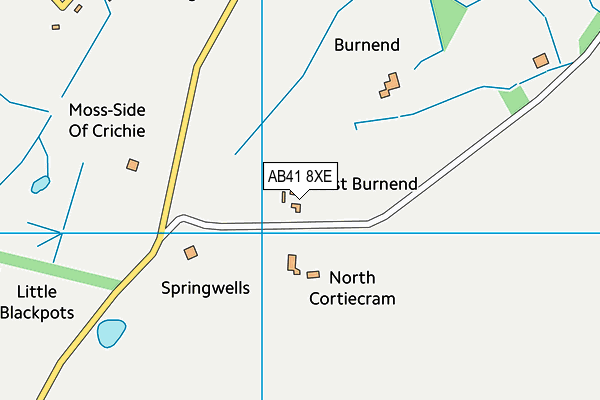 AB41 8XE map - OS VectorMap District (Ordnance Survey)