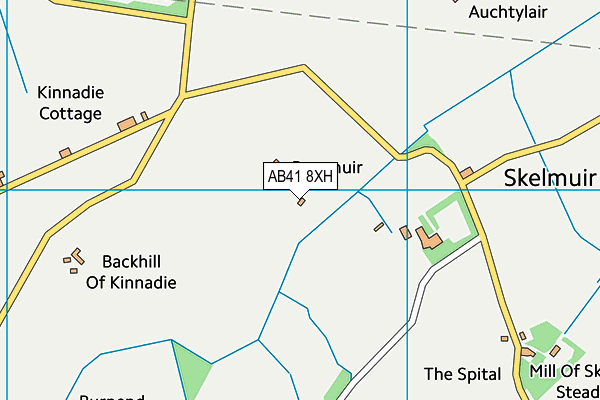 AB41 8XH map - OS VectorMap District (Ordnance Survey)