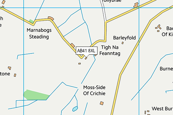 AB41 8XL map - OS VectorMap District (Ordnance Survey)