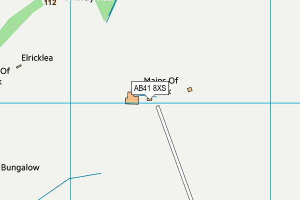 AB41 8XS map - OS VectorMap District (Ordnance Survey)