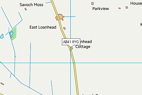 AB41 8YG map - OS VectorMap District (Ordnance Survey)