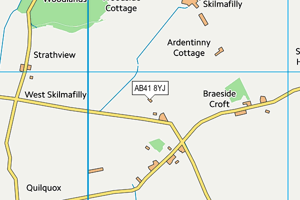 AB41 8YJ map - OS VectorMap District (Ordnance Survey)