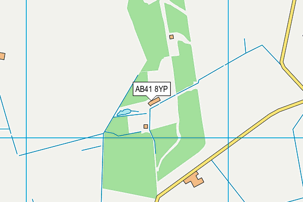 AB41 8YP map - OS VectorMap District (Ordnance Survey)