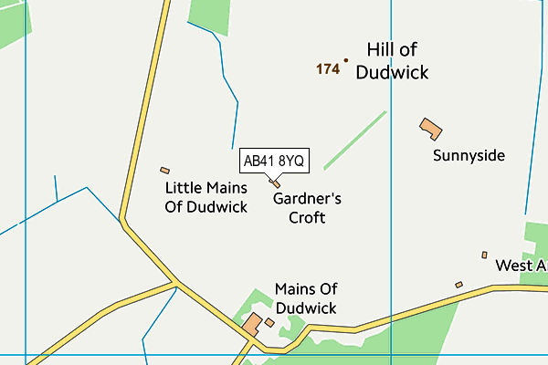 AB41 8YQ map - OS VectorMap District (Ordnance Survey)