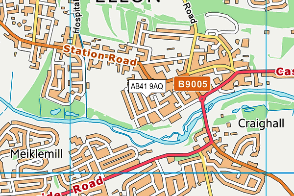 AB41 9AQ map - OS VectorMap District (Ordnance Survey)