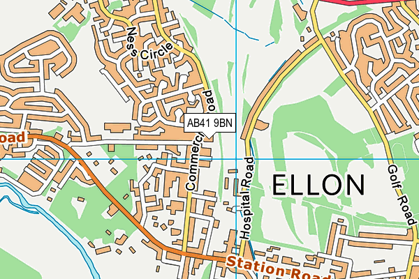 AB41 9BN map - OS VectorMap District (Ordnance Survey)