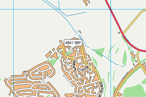 AB41 9BP map - OS VectorMap District (Ordnance Survey)