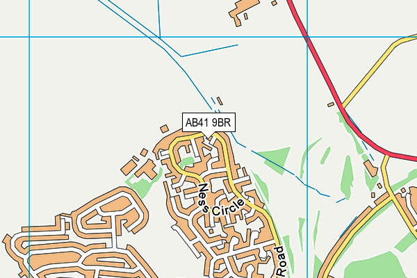 AB41 9BR map - OS VectorMap District (Ordnance Survey)