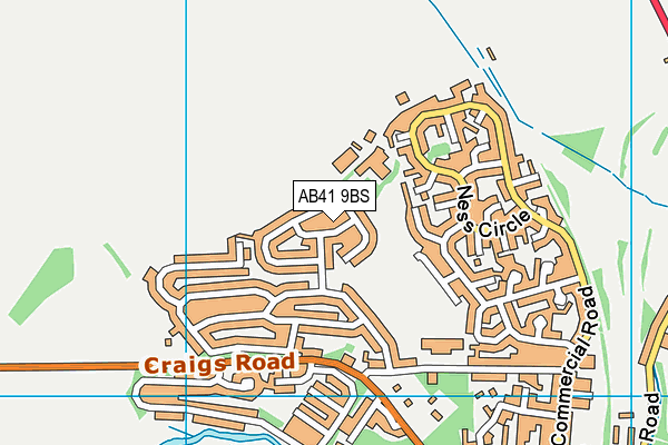 AB41 9BS map - OS VectorMap District (Ordnance Survey)