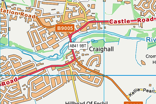 AB41 9BT map - OS VectorMap District (Ordnance Survey)