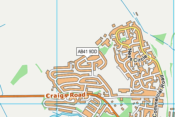 AB41 9DD map - OS VectorMap District (Ordnance Survey)