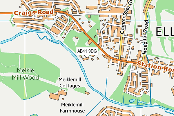 AB41 9DG map - OS VectorMap District (Ordnance Survey)