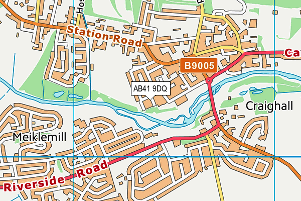 AB41 9DQ map - OS VectorMap District (Ordnance Survey)