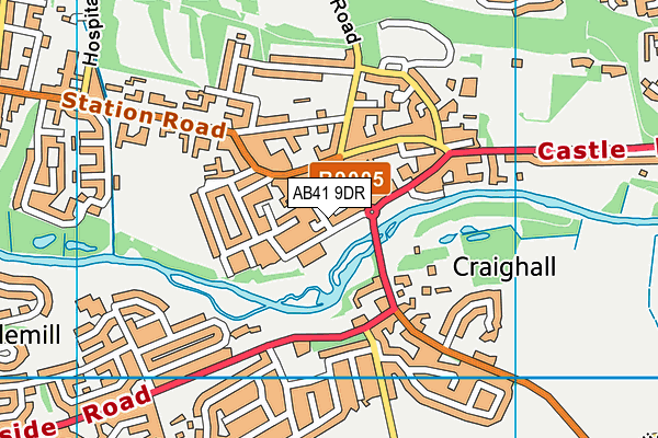 AB41 9DR map - OS VectorMap District (Ordnance Survey)