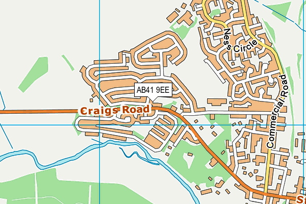 AB41 9EE map - OS VectorMap District (Ordnance Survey)