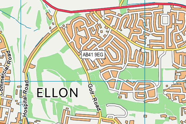 AB41 9EG map - OS VectorMap District (Ordnance Survey)