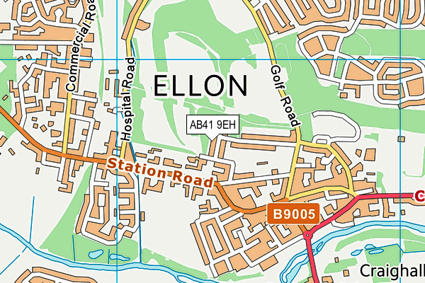 AB41 9EH map - OS VectorMap District (Ordnance Survey)