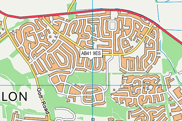 AB41 9ES map - OS VectorMap District (Ordnance Survey)