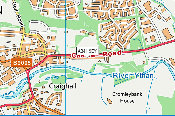 AB41 9EY map - OS VectorMap District (Ordnance Survey)