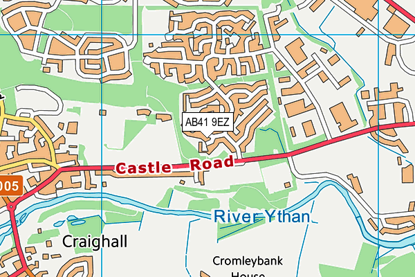 AB41 9EZ map - OS VectorMap District (Ordnance Survey)