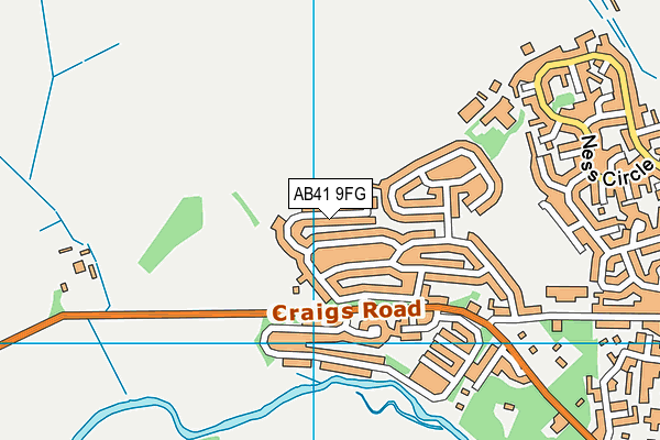 AB41 9FG map - OS VectorMap District (Ordnance Survey)