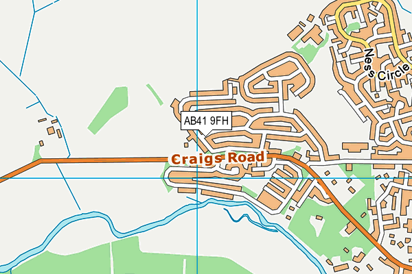 AB41 9FH map - OS VectorMap District (Ordnance Survey)