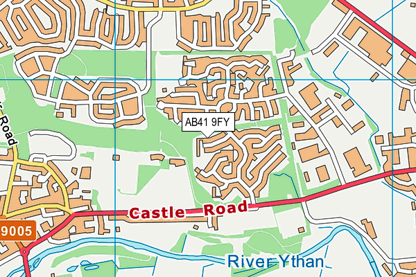 AB41 9FY map - OS VectorMap District (Ordnance Survey)