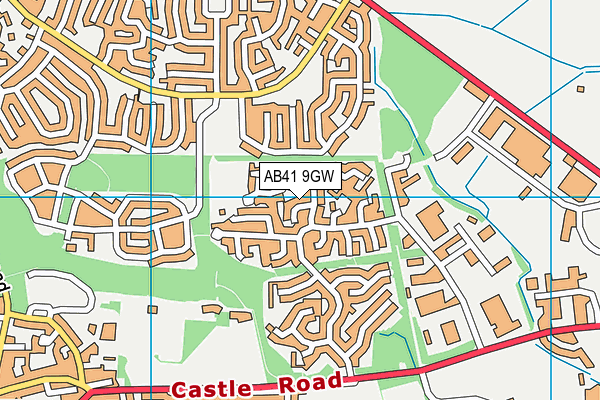 AB41 9GW map - OS VectorMap District (Ordnance Survey)