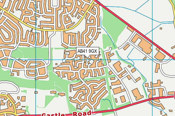 AB41 9GX map - OS VectorMap District (Ordnance Survey)