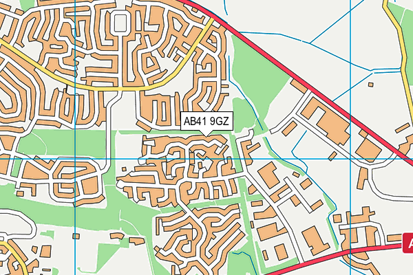 AB41 9GZ map - OS VectorMap District (Ordnance Survey)