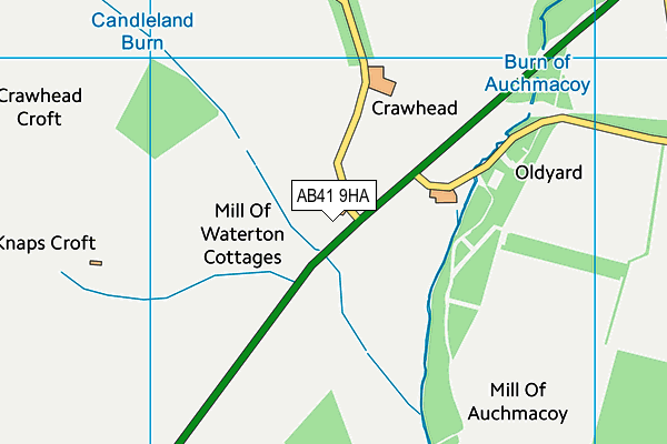 AB41 9HA map - OS VectorMap District (Ordnance Survey)