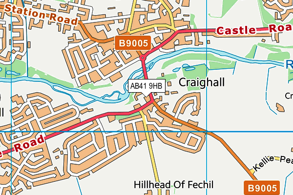 AB41 9HB map - OS VectorMap District (Ordnance Survey)