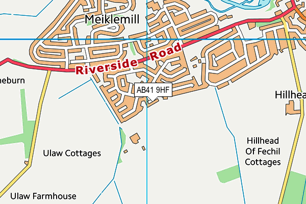 AB41 9HF map - OS VectorMap District (Ordnance Survey)