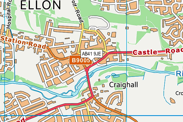 AB41 9JE map - OS VectorMap District (Ordnance Survey)