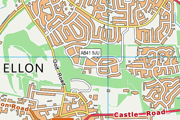 AB41 9JU map - OS VectorMap District (Ordnance Survey)