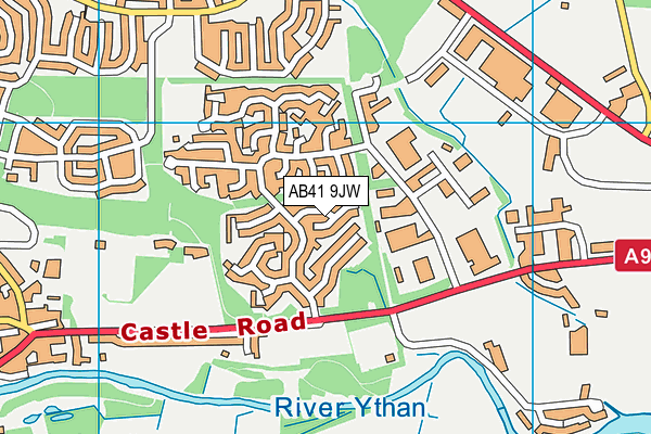 AB41 9JW map - OS VectorMap District (Ordnance Survey)